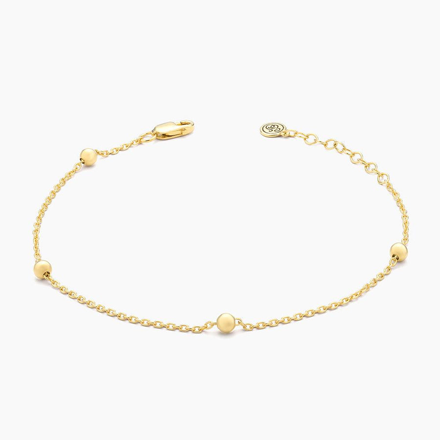 gold beaded chain bracelet
