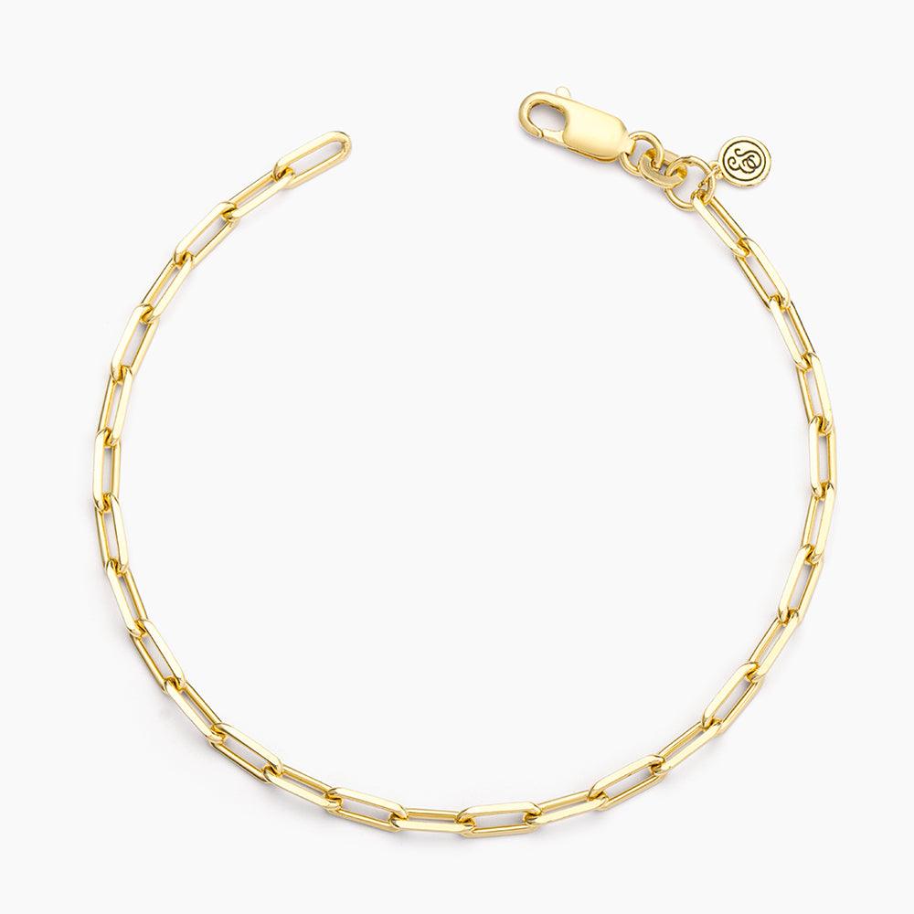 ブレスレット LANARCHIVE Ellie Clip Mini Chain Bracelet Mini Paper Clip Chain Bracelet – Ella Stein