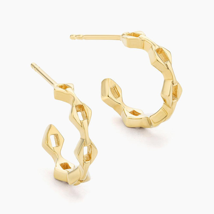 Pointed Link Huggie Earrings - Ella Stein 
