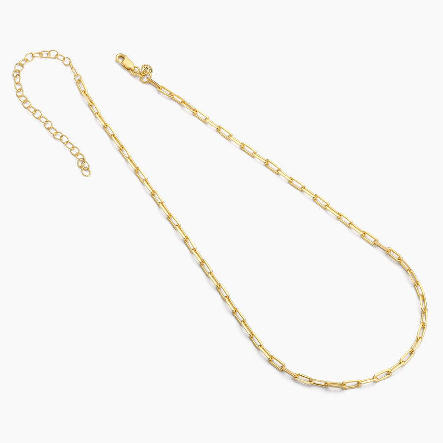 gold paperclip chain necklace 