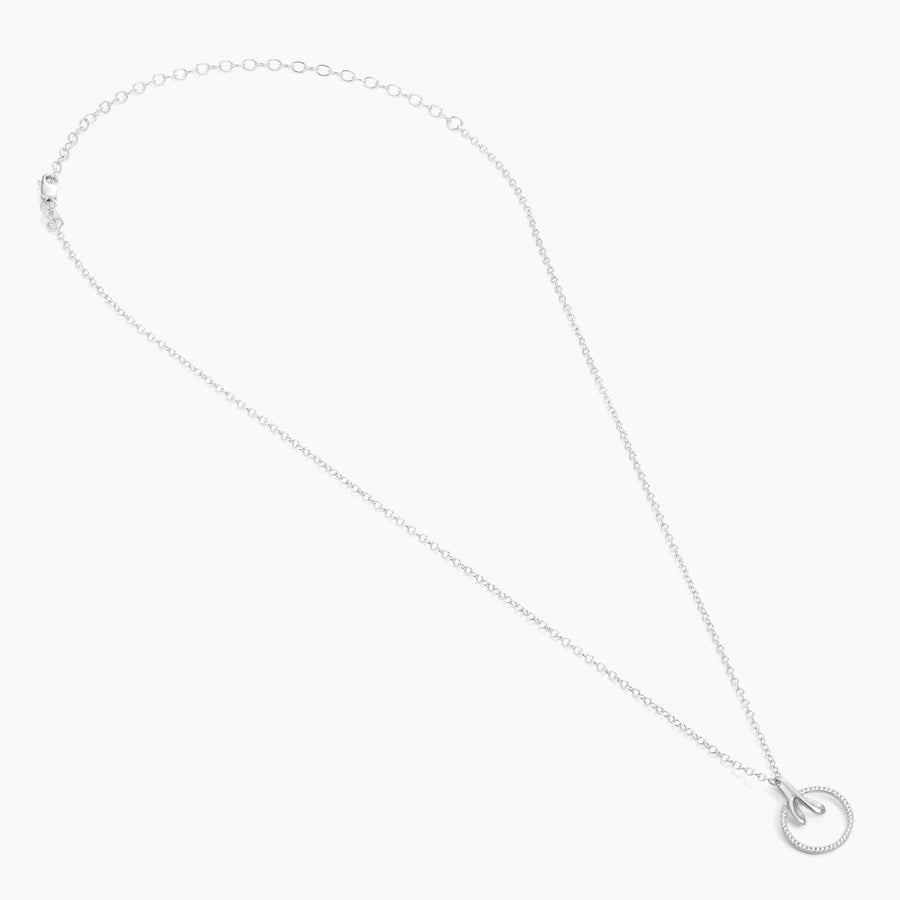 Ribbon in a Circle Pendant Necklace