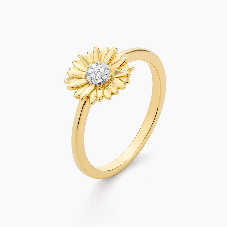 diamond sunflower ring