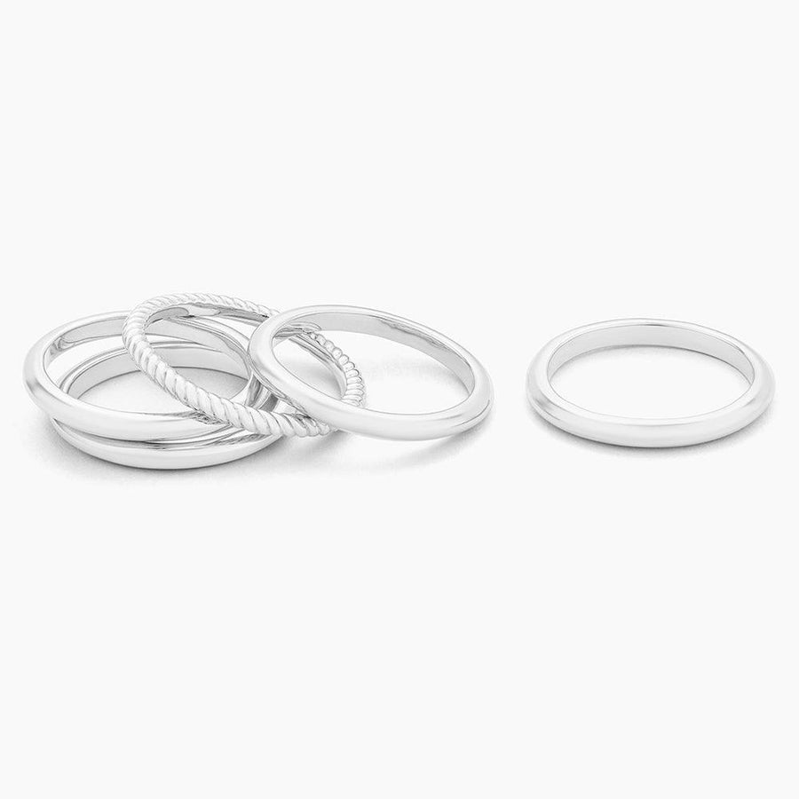 sterling silver stackable ring set