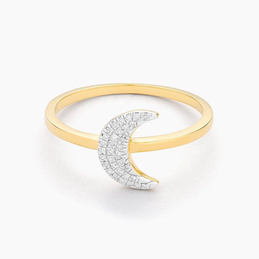 crescent moon diamond ring
