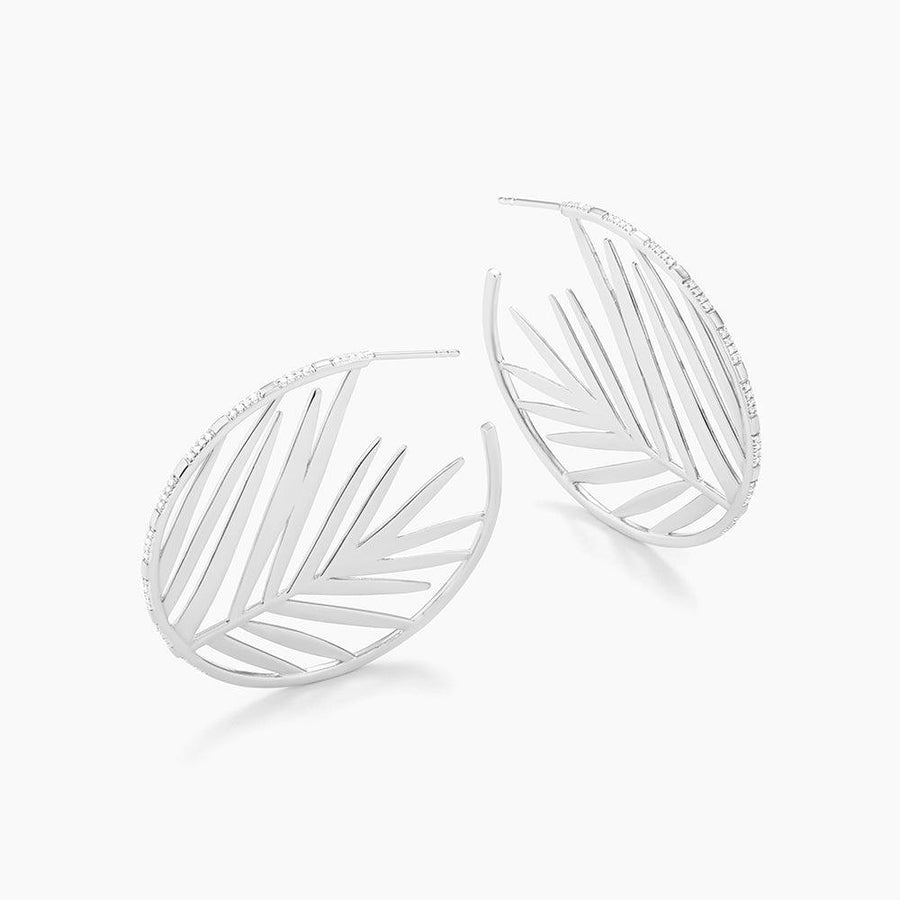 Palms Sterling Silver Hoop Earrings