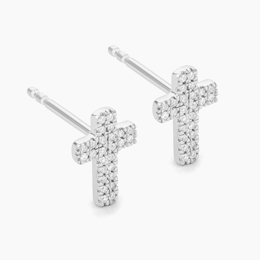 small cross stud earrings 