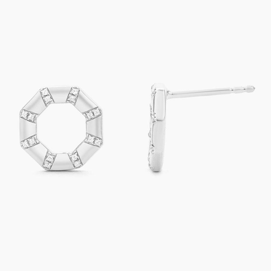 hexagon earrings studs 