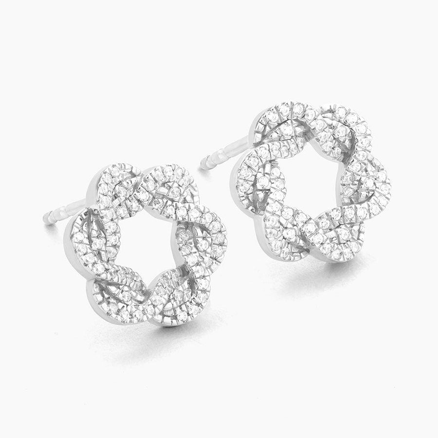 diamond knot stud earrings