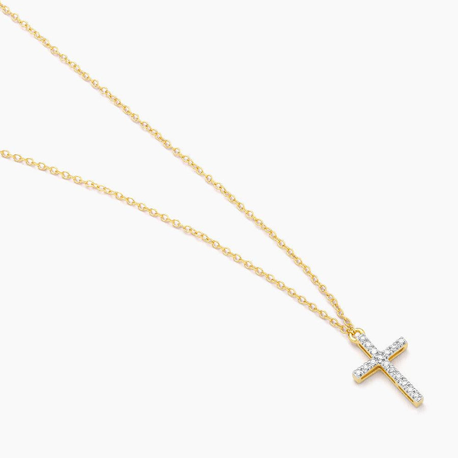 Buy small diamond cross necklace: