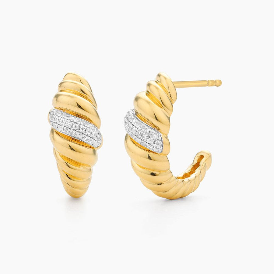 Croissant Dome Huggie Earrings - Ella Stein 
