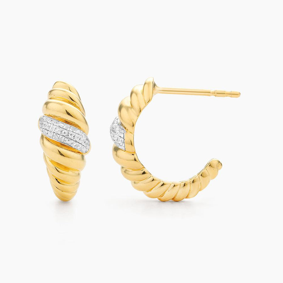 Croissant Dome Huggie Earrings - Ella Stein 