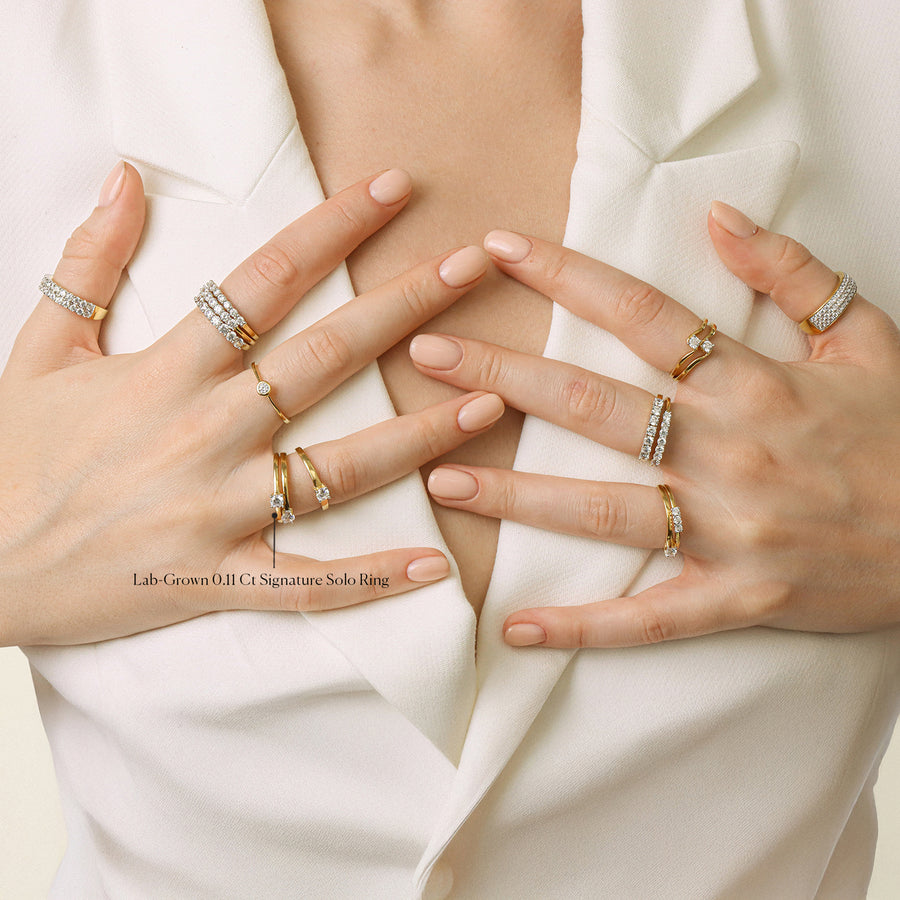 Lab-Grown 0.11 Ct Signature Solo Ring