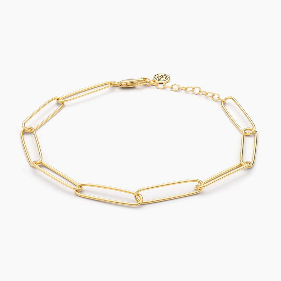 gold paperclip chain bracelet