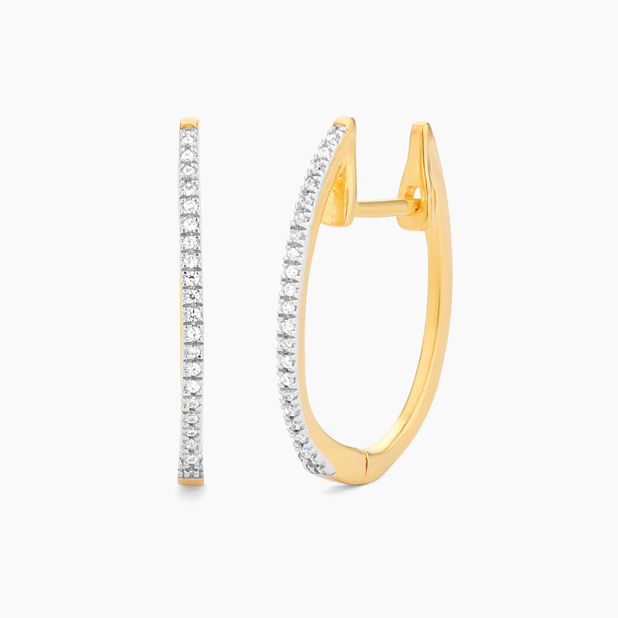 Classic Diamond Hoop Earrings