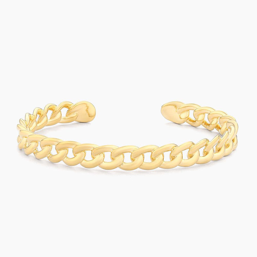 gold link cuff bracelet 