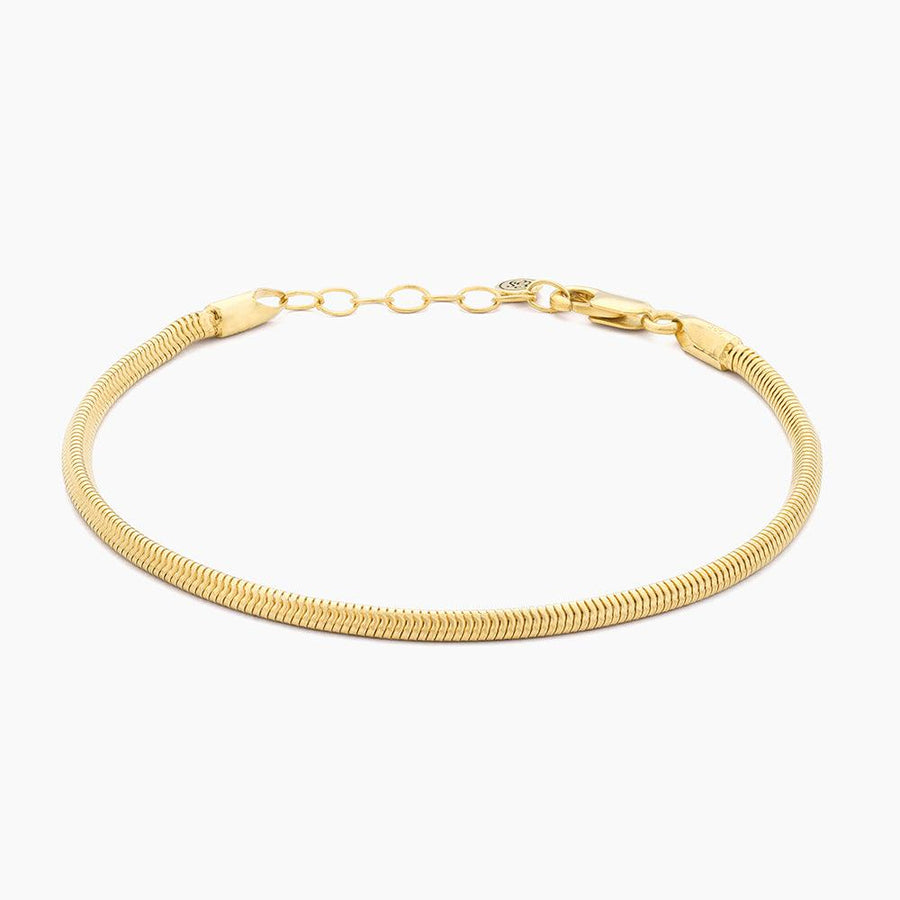 flat snake chain bracelet gold