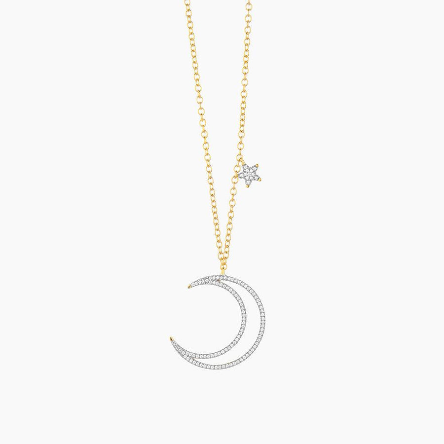 crescent moon and star pendant necklace