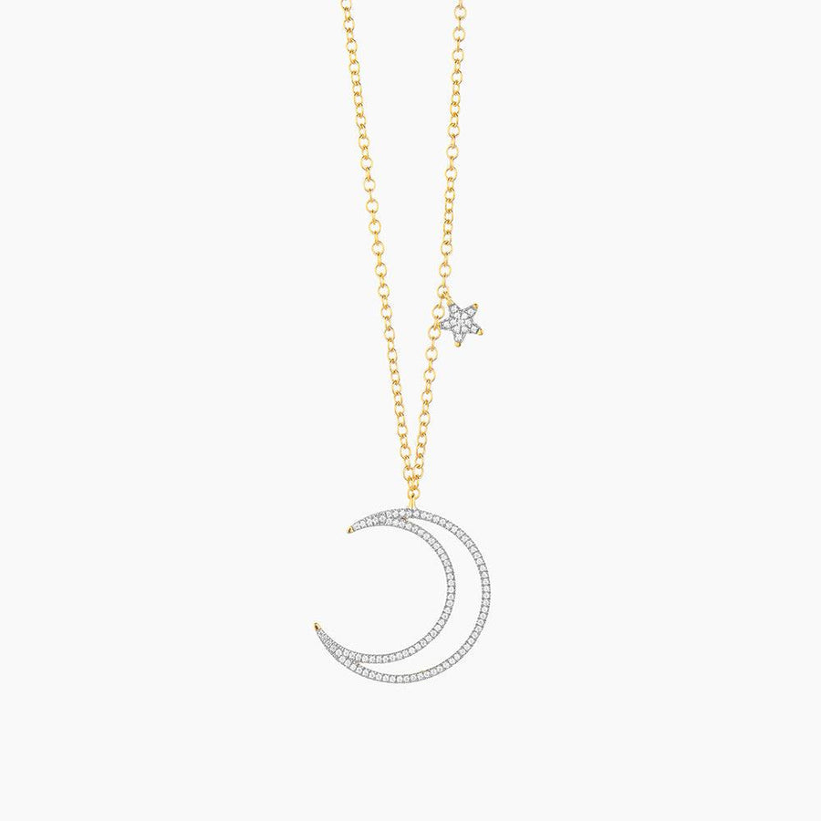 Crescent Moon & star Pendant Necklace