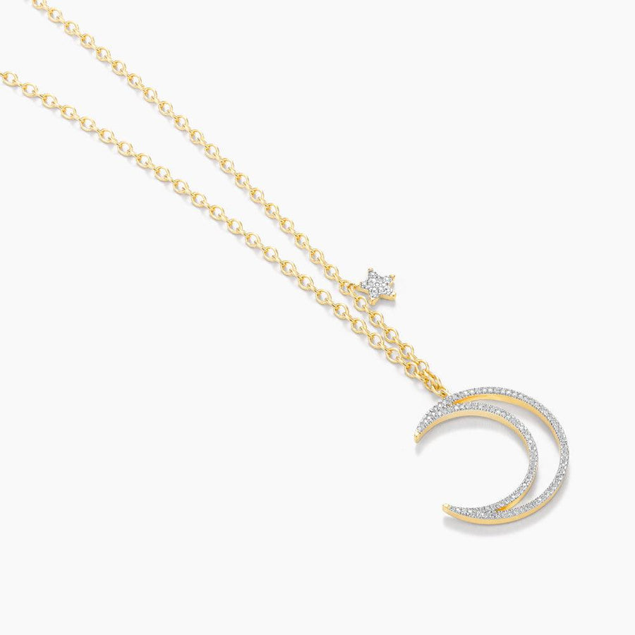 crescent moon and star pendant necklace