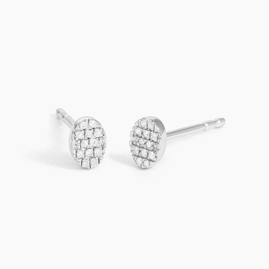 oval stud diamond earrings