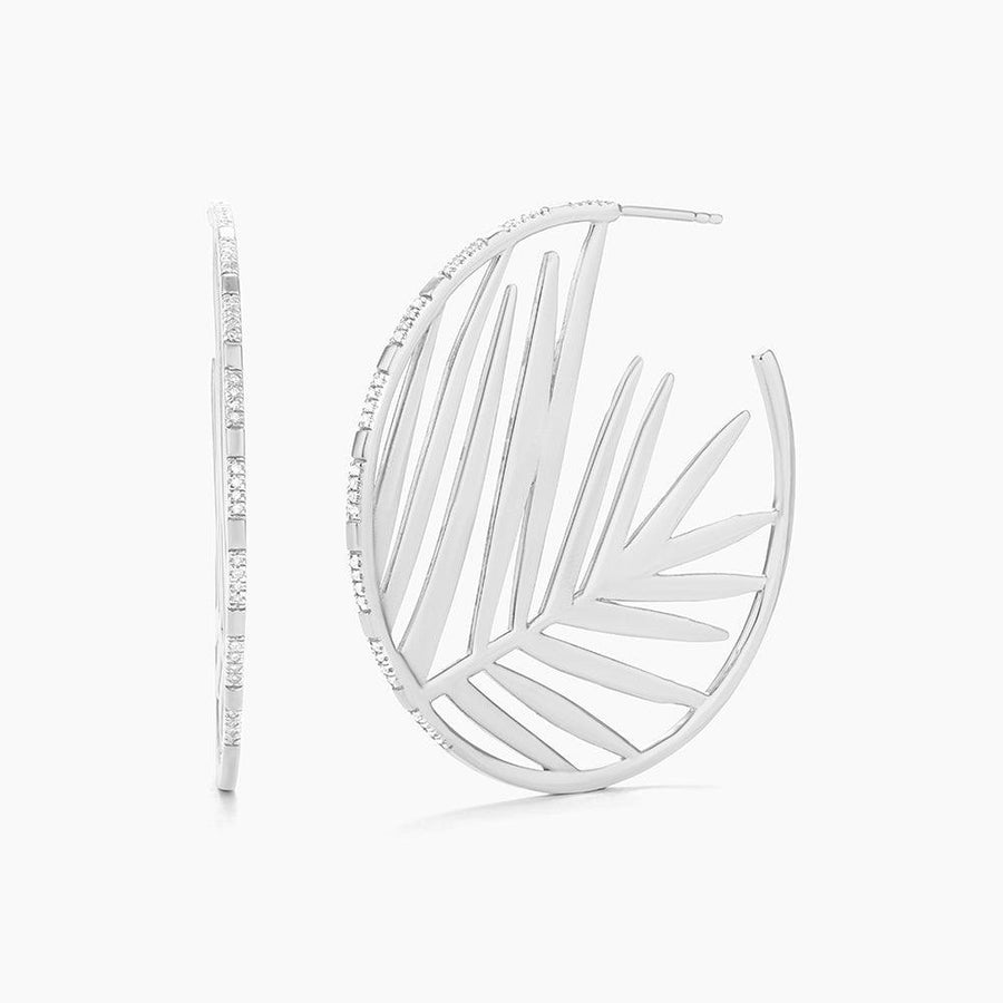 Palms Sterling Silver Hoop Earrings