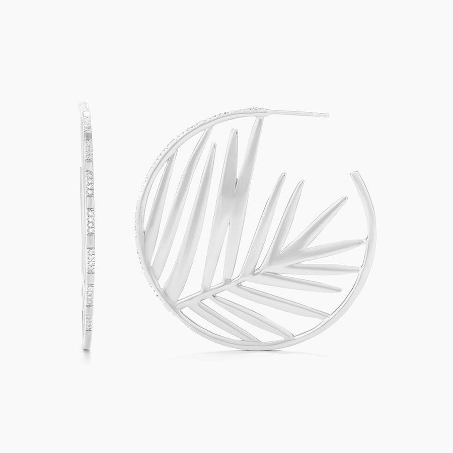 Palms Sterling Silver Hoop Earrings