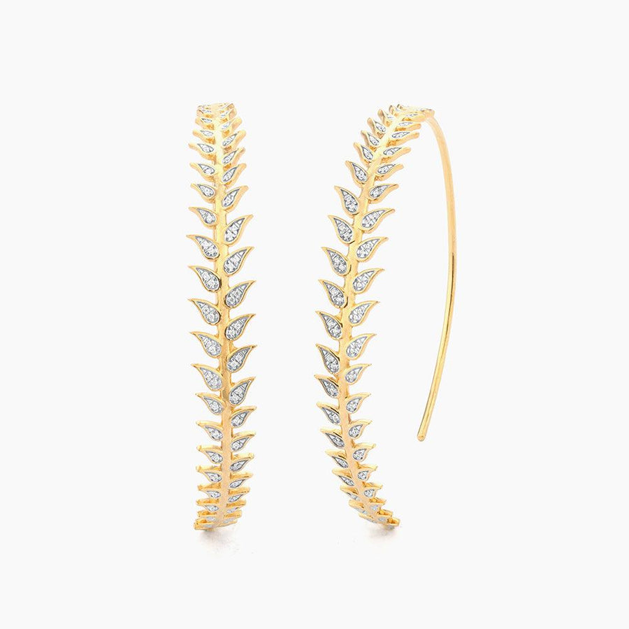 Leaf It All Behind Sterling Silver Hoop Earrings