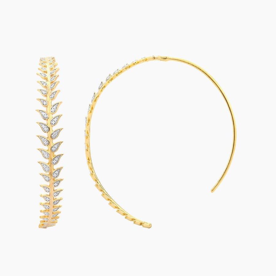 Leaf It All Behind Sterling Silver Hoop Earrings