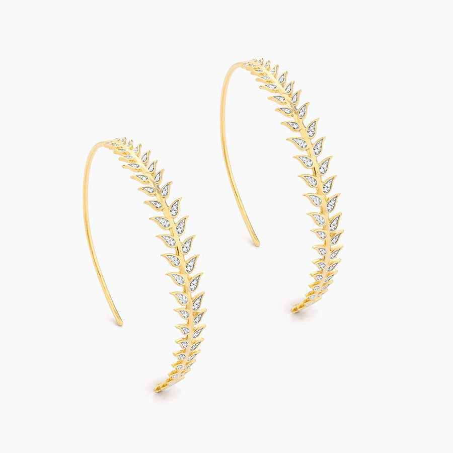 leaf hoop earrings