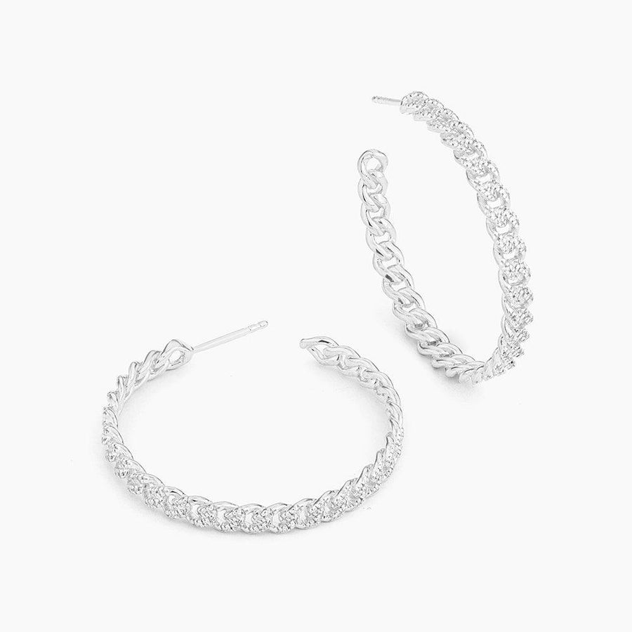Hand In Hand Cuban Hoop Earrings