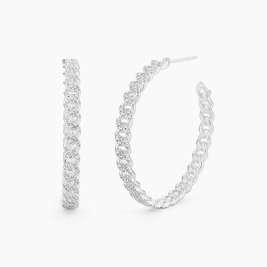 Hand In Hand Cuban Hoop Earrings