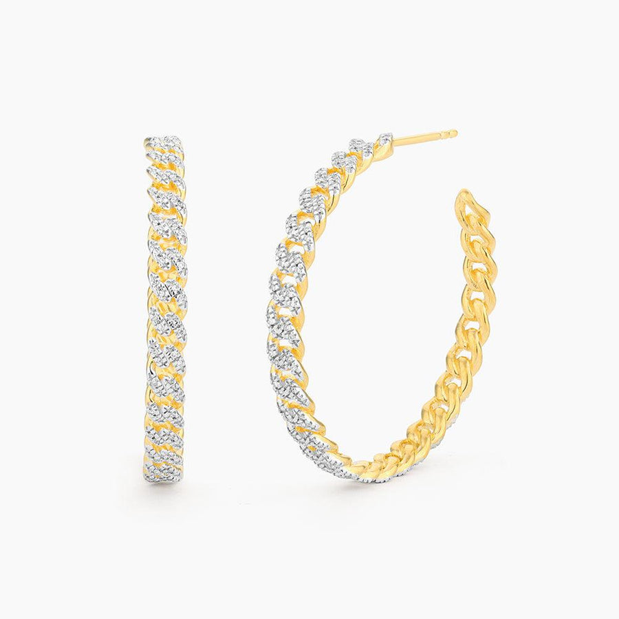 Hand In Hand Cuban Hoop Earrings