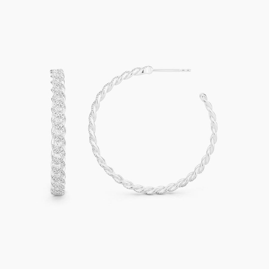 Hand In Hand Cuban Hoop Earrings