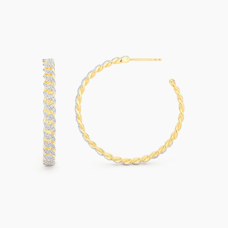 Hand In Hand Cuban Hoop Earrings