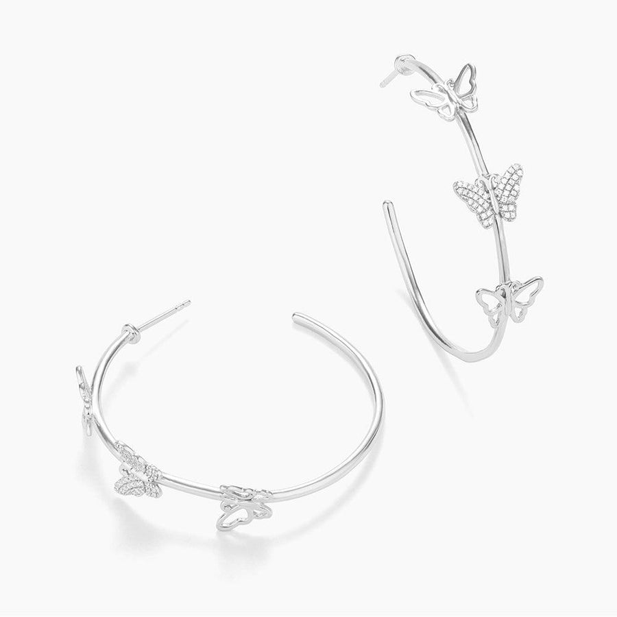 Beautiful Butterfly Hoop Earrings