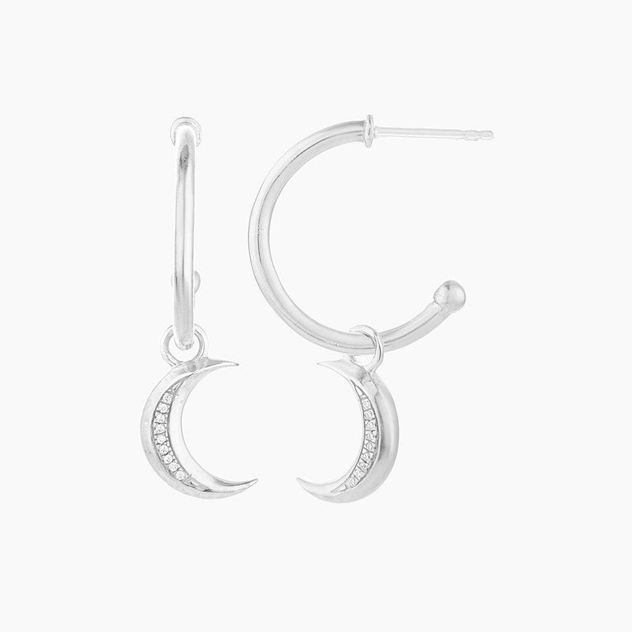 Crescent Moon Hoop Earrings
