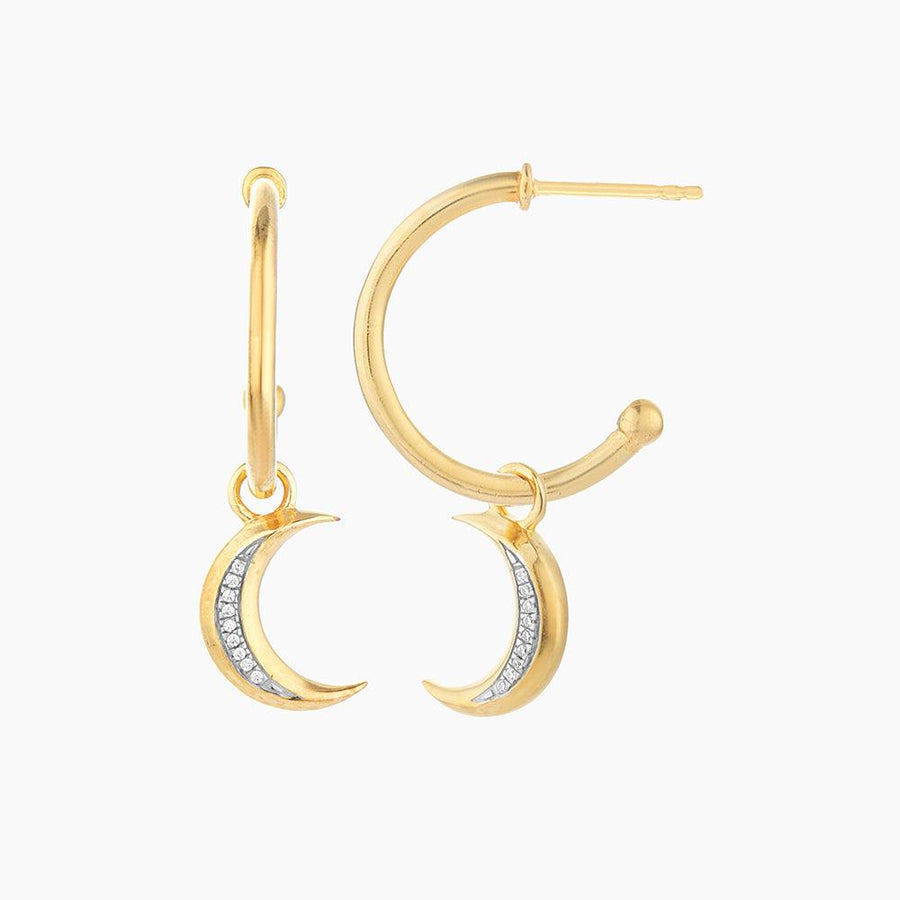 Crescent Moon Hoop Earrings