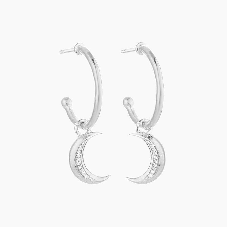 Crescent Moon Hoop Earrings
