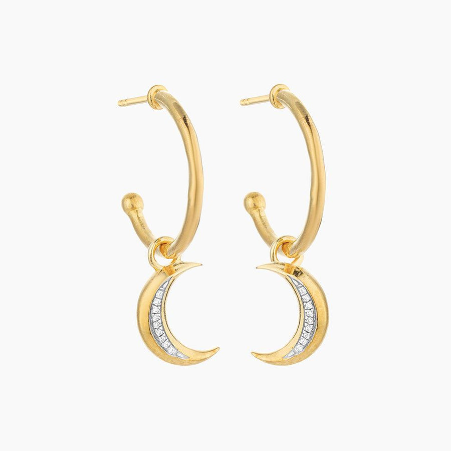 Crescent Moon Hoop Earrings