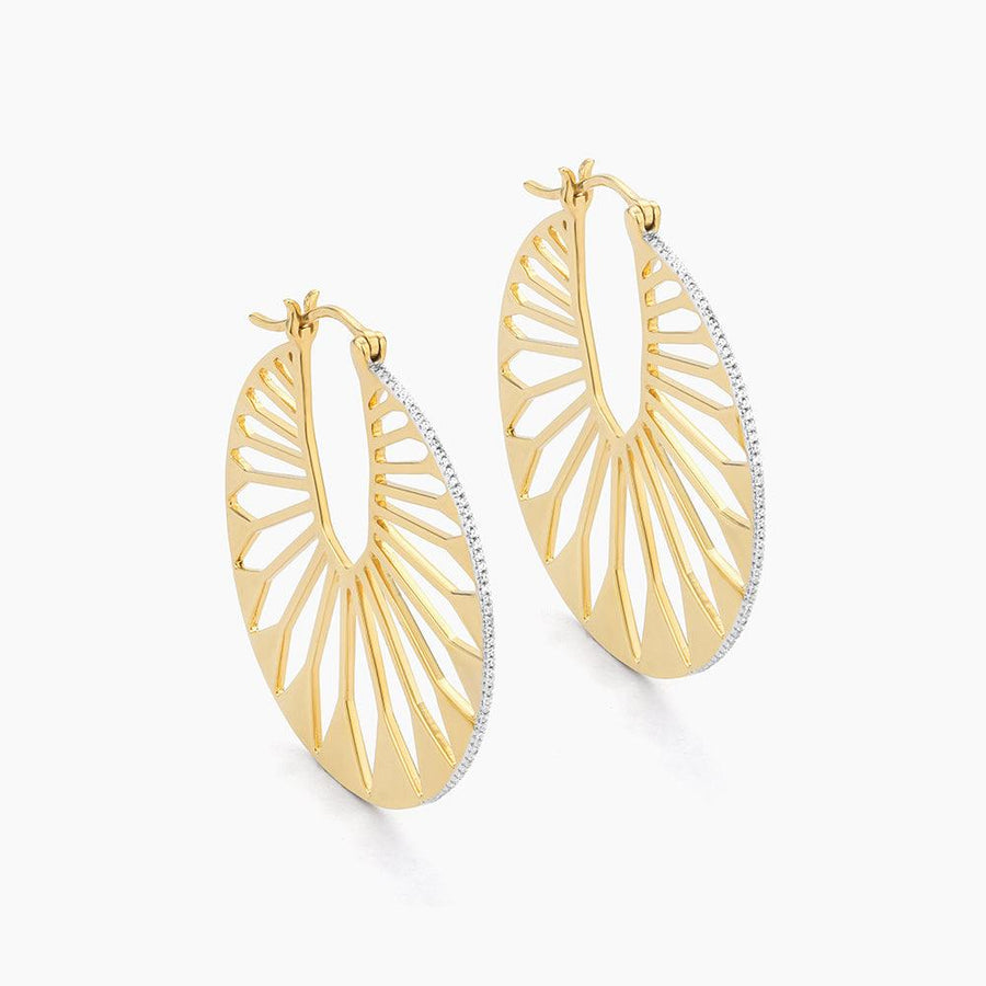Boho Chic Diamond Hoop Earrings