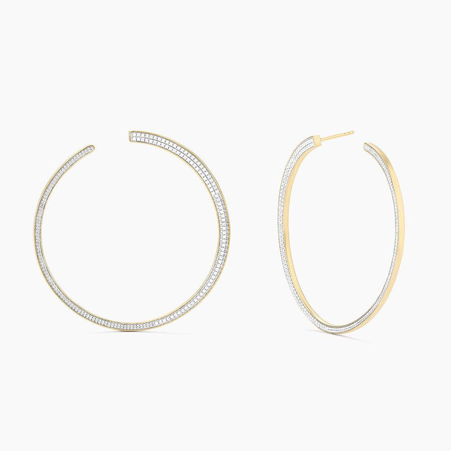 Full Diamond Circle Hoop Earrings