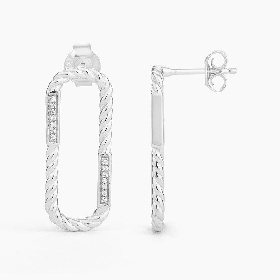 Diamond Key And Holder Earrings