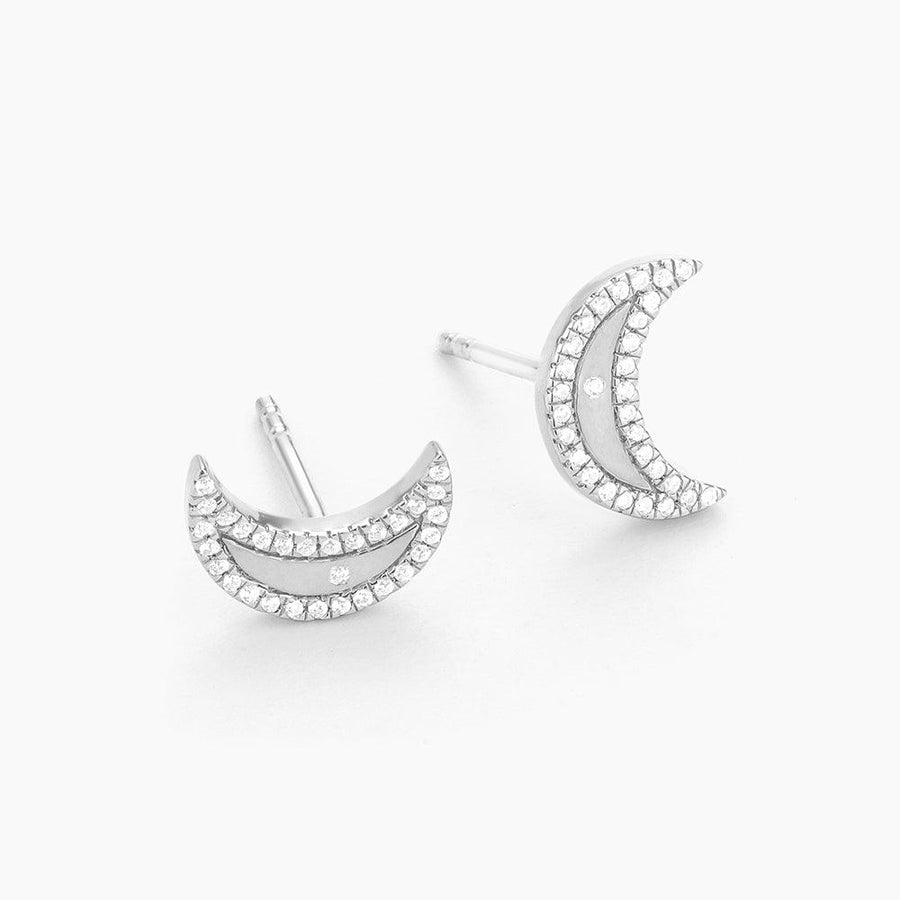 Crescent Moon Stud Earrings