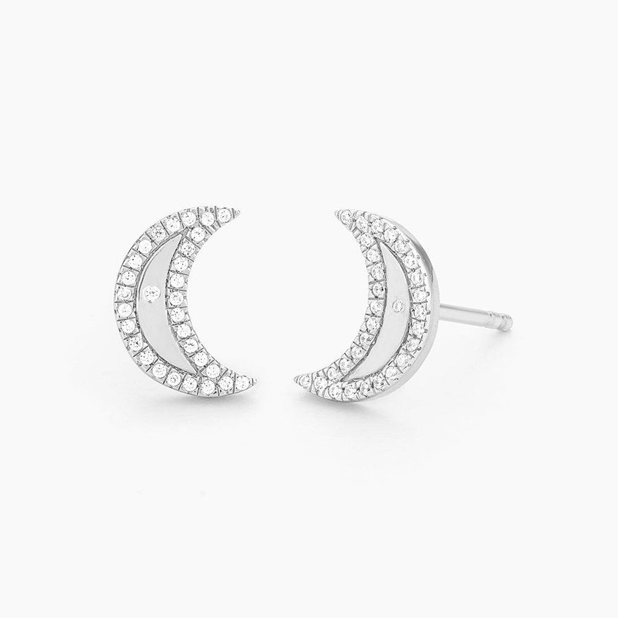Crescent Moon Stud Earrings