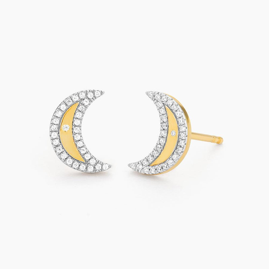 crescent moon diamond earrings