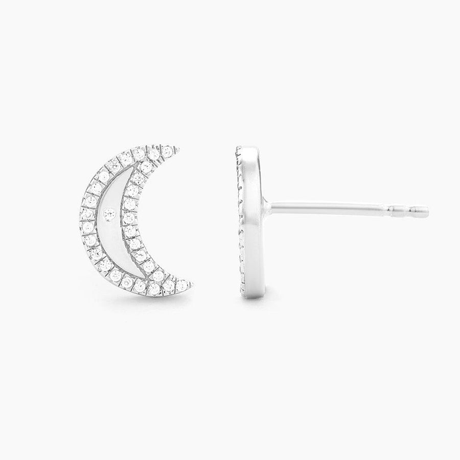 Crescent Moon Stud Earrings