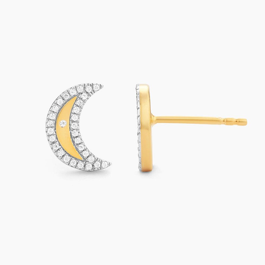 Crescent Moon Stud Earrings