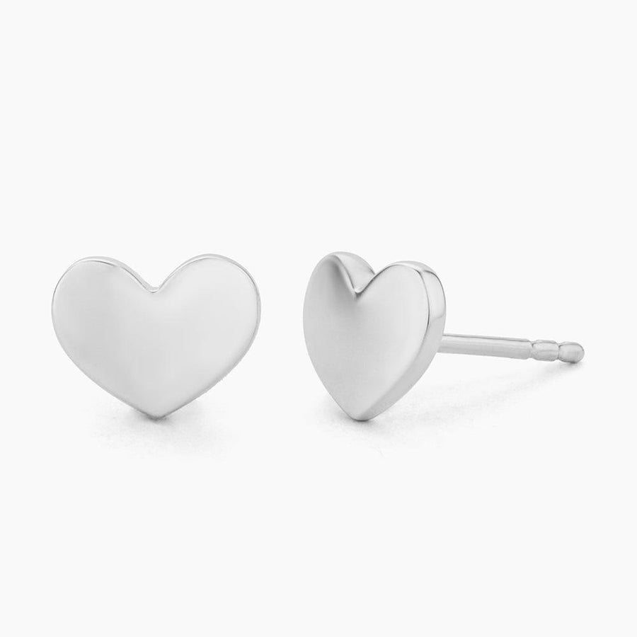 Full Heart Stud Earrings