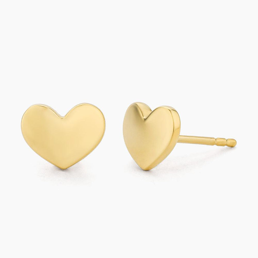 Full Heart Stud Earrings