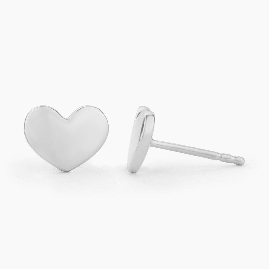 Full Heart Stud Earrings